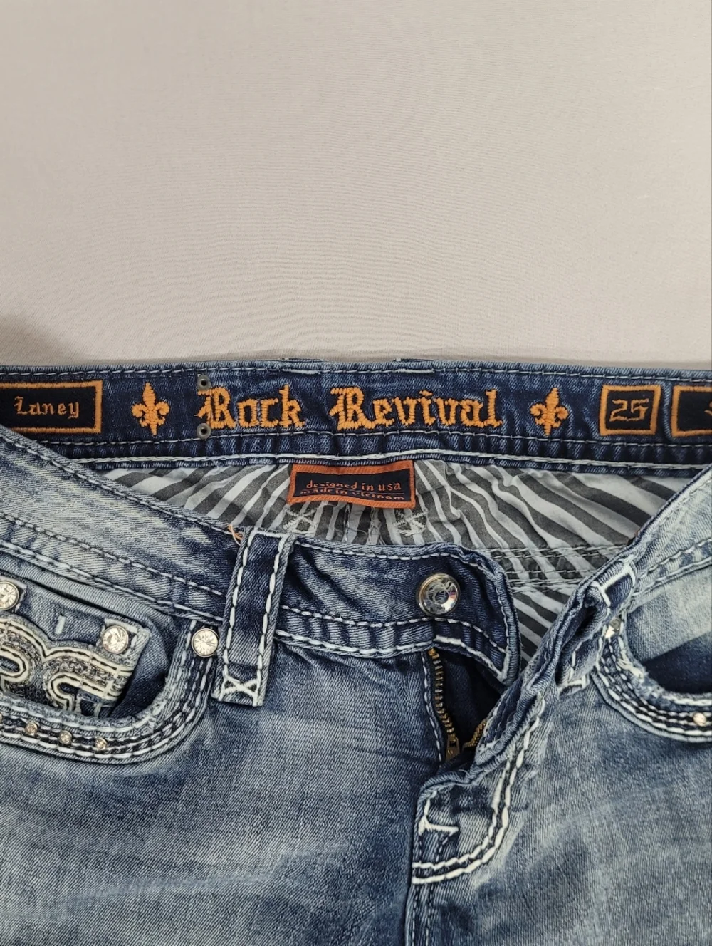 Rock Revival Laney Skinny Jeans Sixe 25